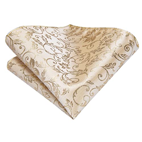 Set de moño, gemelos y pañuelo para hombre beige miniatura 5