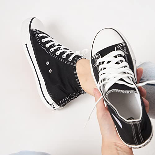 Image of MOZAFIA Men's High-Top Canvas Sneakers - Stylish, Comfortable Lace-Up Casual Shoes, Durable Fashion Streetwear Kicks.