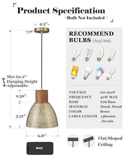 ELYONA Vintage Pendant Lights – Farmhouse Kitchen Island Decor - Image 3