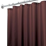 Heavy Duty Magnetized Shower Curtain Liner Mildew Resistant Chocolate Brown
