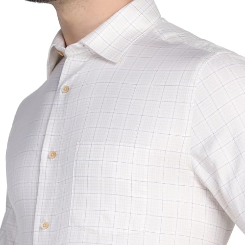 Image of Blackberrys Men's Cotton Checks Regular Fit Formal Shirts