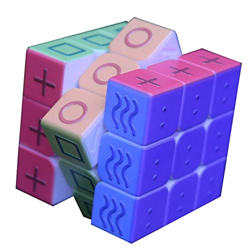 Preisvergleich Produktbild Ocamo Geschenke für Frauen,Männer Spielzeug Geschenk Zauberwürfel Geometrie Zauberwürfel 3x3x3 Blind Braille Fingerprint Geschwindigkeit Puzzle Cube 3D Relief Lernspielzeug für Kinder