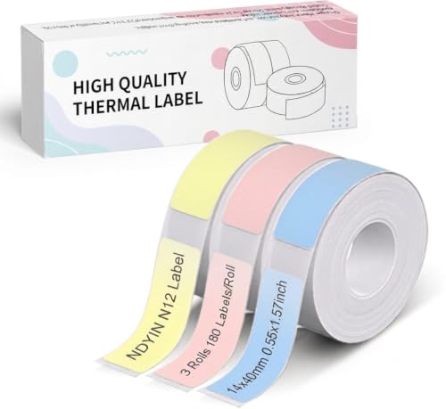 Image of Labels N12 Label Maker Tape14x40mm, 3-Roll Color