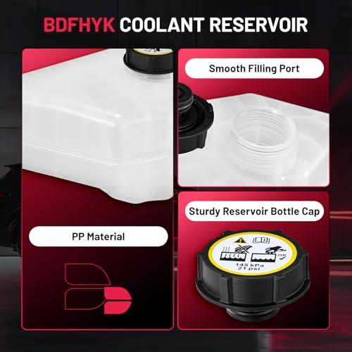 Image of BDFHYK Engine Coolant Expansion Reservoir Overflow Tank Compatible with 2011-2019 Fiesta 2013 EcoSport Replace 603-381 DAKG-BE8Z8A E88080-T FRT1524C SK603381 BE8Z8100A BE8Z8A080A DG9Z8100A