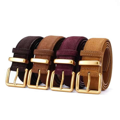 Rfmfkkg 3.3Cm Women Vintage Wide Leather Belt With Gold/Sliver Metal Buckle Ladies Belt For Dresses Jeans2