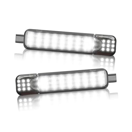 TXRXIZ 2PCS LED Interior Door Panel Courtesy Light Compatible with Chevy GMC Silverado/Sierra C/K 1500 2500 3500 Yukon Tahoe Escalade Avalanche Hum-mer H2 Suburban Smoking Lens White Warning Lights