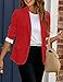 LookbookStore True Red Blazer Jackets for Women 2025 Valentines Day Red Blazer Women's Blazers Suit Jackets for Work Professional Work Business Blazers Women True Size L Size 12 14