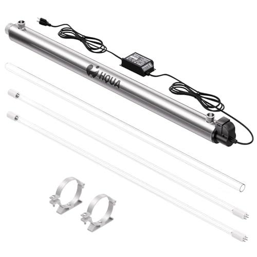 Comparison: Best Water Purifier For Well Water 10 HQUA-OWS-12 120V 40W 3/4" MNPT Inlet/Outlet Whole House Ultraviolet Water Purifier Filter, + 1 Extra UV Bulb