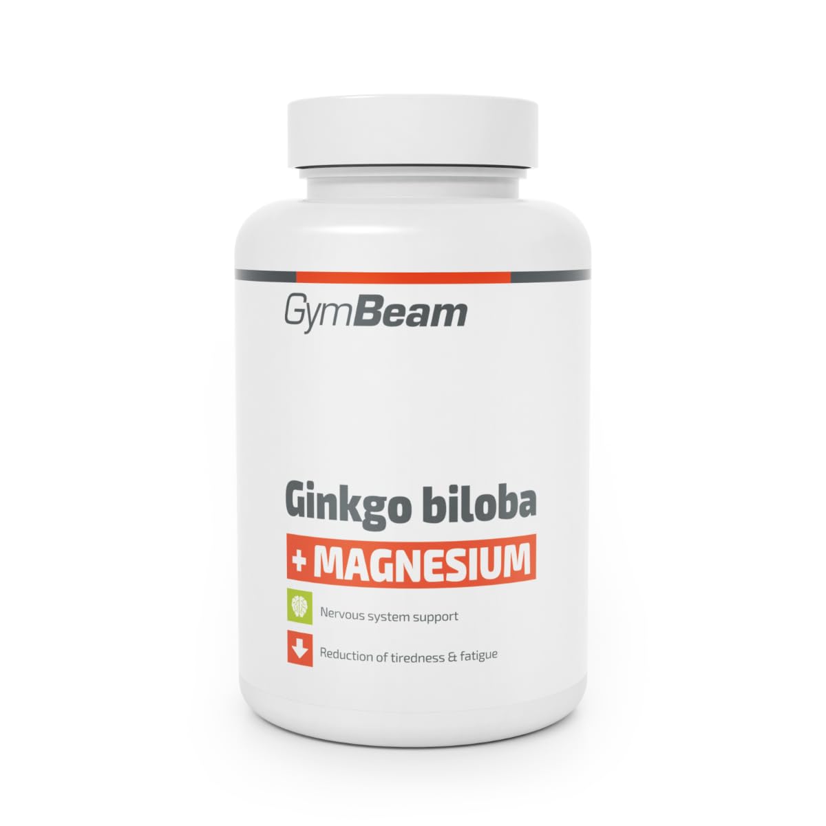 GymBeam Ginkgo Biloba e Magnesio Integratore 90 capsule, Riduce la Fatica, Aiuta la Sintesi Proteica, Implementa la Funzione della Psiche e del Sistema Nervoso - 60mg Ginkgo Biloba + 150mg Magnesio