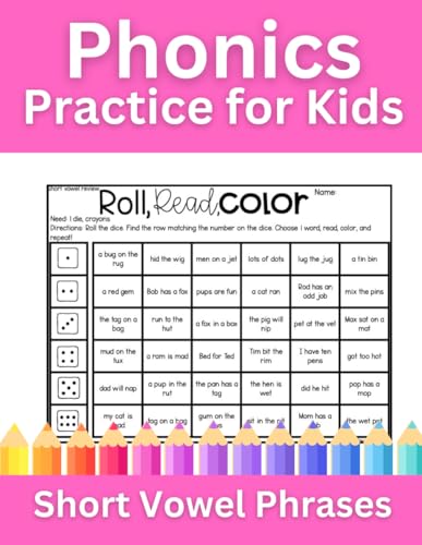 Phonics Activity Book for Kids Roll and Read: Phonics Games for Practice