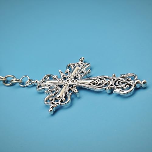 Image of Stainless Steel Christian Cross Keychain, Rust-Proof for Men /Women, Ideal Gift for Baptism /Christmas /Church