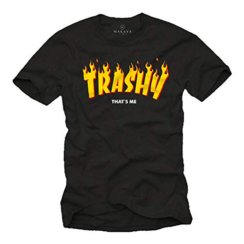 MAKAYA Maglietta con Frasi Divertenti - Trashy Thats Me T-Shirt Simpatiche Famose Taglia M