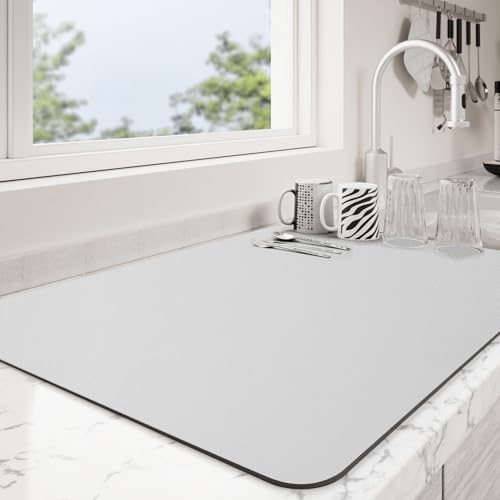 Buy MooonGem Dish Drying Mat & Coffee Mat For Kitchen Counter, Absorbent Microfiber Waterproof Mat With Non-Slip Backing, Multi-Size Multi-Color Options, Sink And Coffee Bar Accessories Online At Low Prices In India