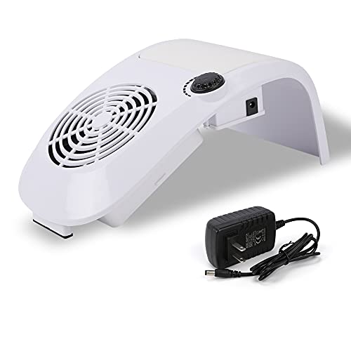 Texinpress Professional 60W Nail Vacuum Dust Collector Cleaner,Adjustable Speed Nail Art Salon Suction Collector Machine, Nail Art Vacuum Fan Cleaner Powerful Manicure Machine with Dust Bag