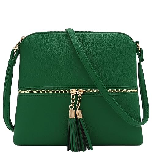 Image of DELUXITY Lightweight Medium Crossbody Bag with Tassel | Lightweight