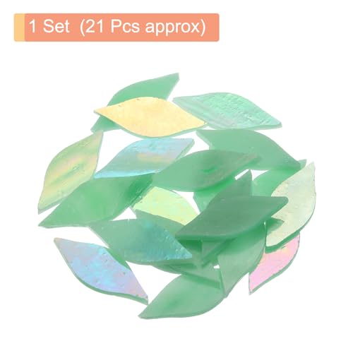 Mosaicos de vidrio verde AB de 15 mm para arreglar y decorar objetos 4