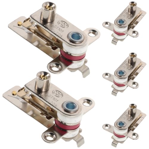 5 piezas Controlador de termostato para olla de presión eléctrica, regulador de temperatura universal para electrodomésticos de cocina, piezas de reemplazo compactas de aleación para ollas de alta presión miniatura 1