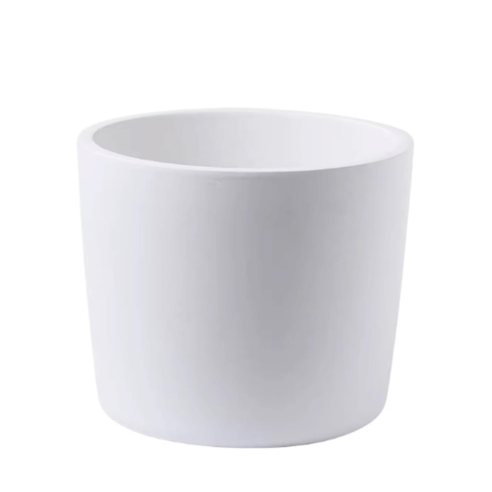 XXAD553TY Planter Unique Ceramic Flower Pots: Freestanding, Matte Finish, Large Terracotta(White)