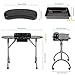 LEIBOU Professional 36''L Portable & Foldable Manicure Table Nail Technician Desk Workstation Manicure Table with Magnifier USB LED Table Lamp,Rolling Wheels,Drawer,Sponge,Free Carrying Bag (Black)