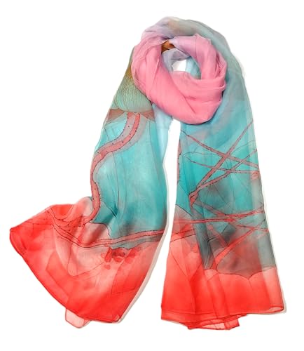 Shanlin CloudLike Super Large Silk Feel Scarves for Women in Gift Box (Lotus Red)