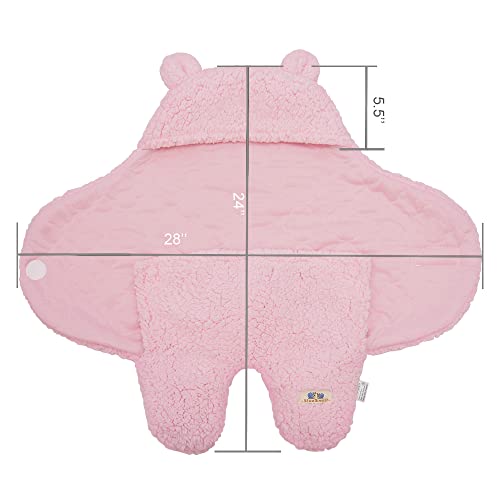 Image of BlueSnail Newborn Receiving Blanket Baby Sleeping Wrap Swaddle(Pink)