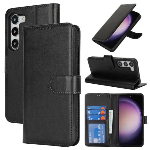 Zouzt Hülle für Samsung Galaxy S23, Stoßfestes PU Leder Handyhülle Lederhülle Klapphülle mit Kartenhalter und Standfunkt...