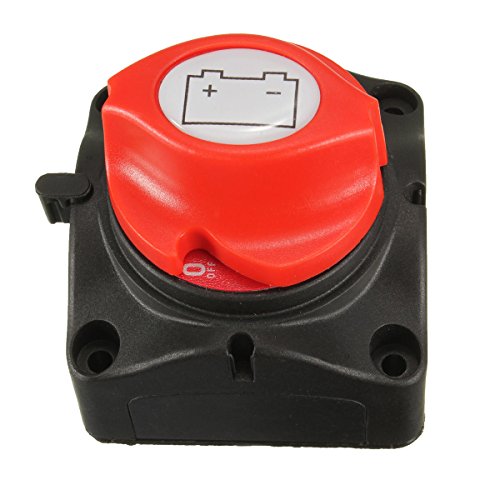 Batterietrennschalter Nuzamas abnehmbar, 12V/24V für Fahrzeuge und Boote