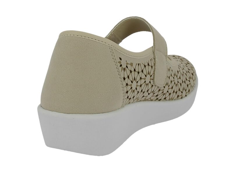 DOCTOR CUTILLAS |Mercedita clásica muy cómoda | Tira al empeine con Adhesivo | Plantilla extraible anatómica | suela extra ligera | 38470 | Hechos en España