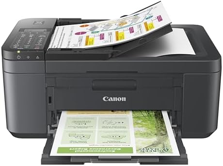 Canon PIXMA TR4755i Multifunktionsdrucker 4in1 (Tintenstrahl, Drucken, Kopieren, Scannen, Faxen, A4, WLAN, Apple AirPrint, 20 Blatt ADF, Duplexdruck, kompatibel mit Pixma Print Plan ABO) schwarz - View 5