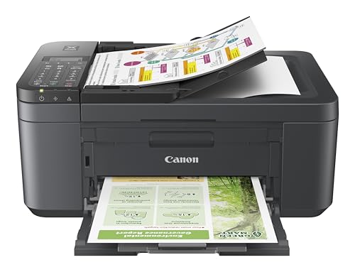 Canon PIXMA TR4755i Multifunktionsdrucker 4in1 (Tintenstrahl, Drucken, Kopieren, Scannen, Faxen, A4, WLAN, Apple AirPrint, 20 Blatt ADF, Duplexdruck, kompatibel mit Pixma Print Plan ABO) schwarz
