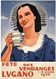 Lugano 1938 Poster Reproduktion – Format 50 x 70 cm auf 