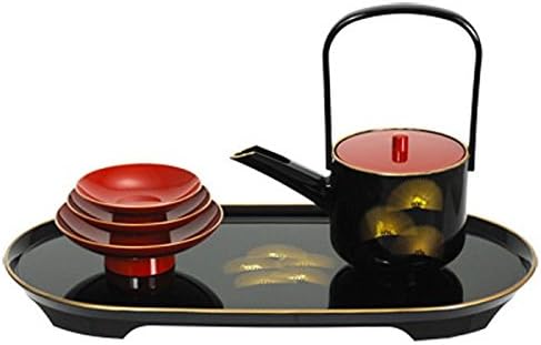 Japanese Lacquer Pine Tosoki San San Kudo Wedding Ceremony Sake Set, Made in Japan