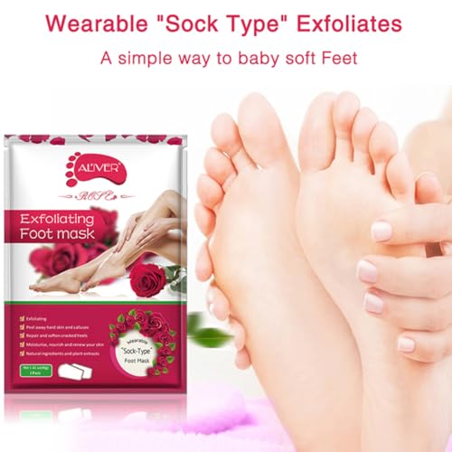 DOITOOL 10 Pcs máscara de pés máscara de pé para calosidades máscara facial hidratante esfoliante pa