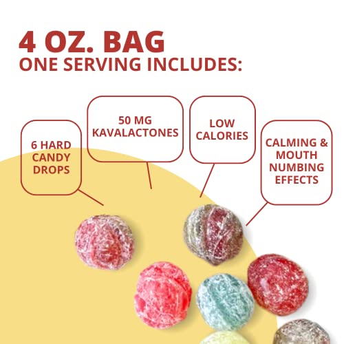 Jungle Kava Co. - Kava Hard Candy Drops/Otai (Watermelon) | Kava Extract Stress Relief Supplement | Natural Calming & Relaxation Aid | 50 Mg Kavalactones Per Serving | 4Oz. Bag #TOP3