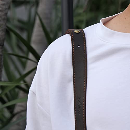 TOURBON Universal Leather Rifle Sling Comfortable No Slip Gun Carrying Strap with Swivels - Image 6