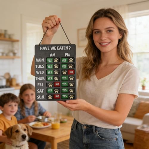 Señal de recordatorio para comida de perro ideal para el salón 4