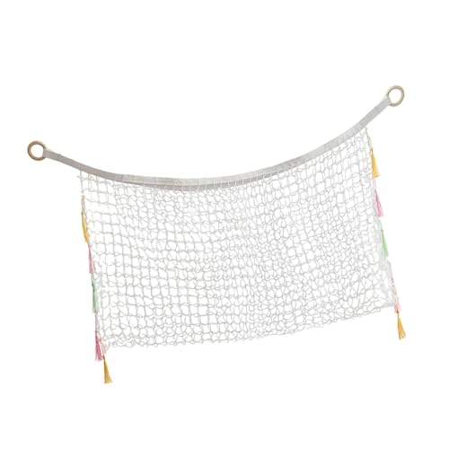 WEISUYUUS Playroom Storage Net Macrames Toy Hammock Stuffed Animals Storage Net for Bedroom or Nursery Corner Hanging Organizers