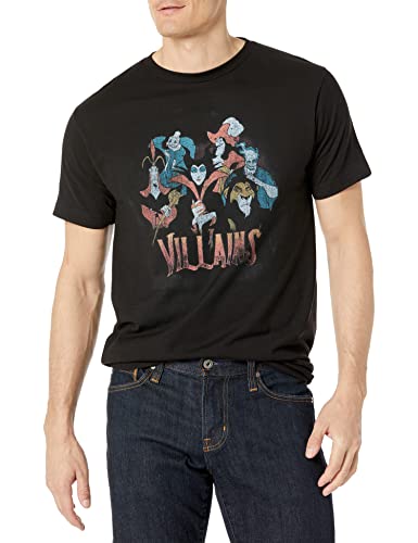 T-shirt Disney Villains vintage homme au graphisme rétro effet délavé