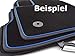 Produktbild kh Teile Auto Fußmatten Konfigurator Selbst Gestalten, Premium Set, zB. Doppelnaht, Ziernaht, Zierband Rand. Nubukleder, 4-teilig (Umrandung: Zier-Band)