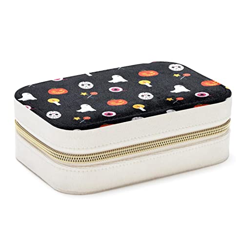 Boîte à bijoux portable haut de gamme avec finitions soignées pour bagues et colliers - 2