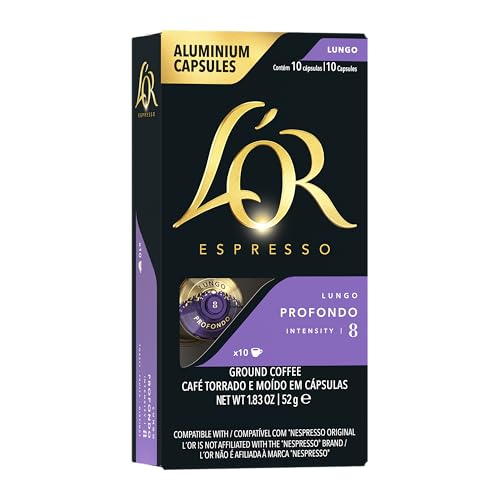 L'OR Espresso Capsules, 10 Count Profondo Lungo,...