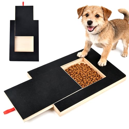 Krallenschleifer für Hunde Kratzbrett Hund mit Leckerlibox Stressfrei Alternative zu Krallenschere für Hunde Multifunktionale Schleifpapier für Hundekrallen Welpentraining