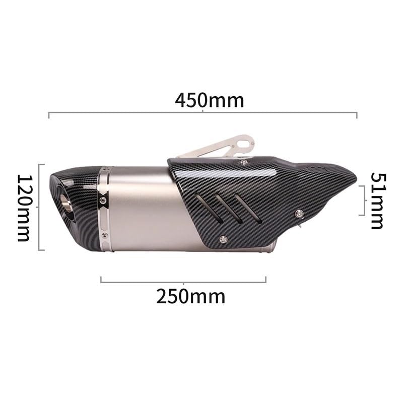 Cubierta Calor Silenciador Tubo de Escape Motocicleta, Cubierta protección térmica Fibra Carbono, Aislamiento, antiescaldaduras, Tubo silenciador Moto