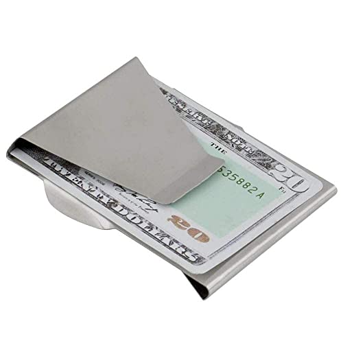 Slim Clip Double Sided Money Clip Credit Card Holder Wallet Stainless Steel For Husband Dad Wife3