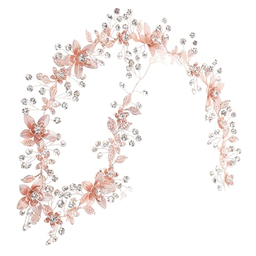 Ceinture fleur boheme en strass or rose accessoire elegant pour fetes et demoiselle d'honneur