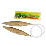 KnitPal 60-inch (150cm) Chunky Wooden Circular Knitting Needles with Bonus EBOOK, Natural Wood Jumbo