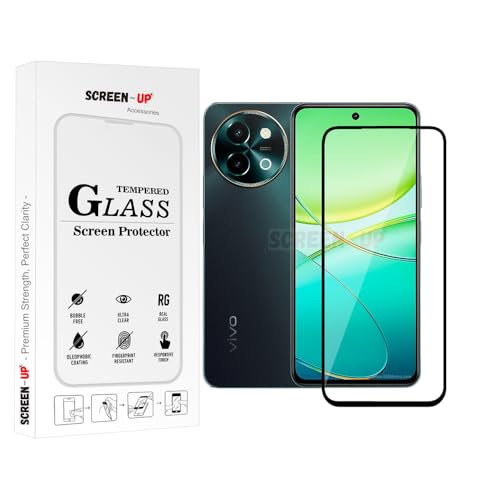 Image of ScreenUp Tempered Glass For vivo Y38 - Ultra Clear, 9H Scratch Resistant, Full Coverage, Easy Install Screen Protector