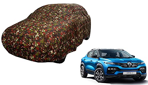 Image of Auto Hub Car Cover Compatible with Renault Kiger with Weather Proof, Triple Stitched, Kiger Car Cover Jungle Look