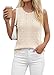 BTFBM Crochet Tops for Women Sleeveless Knit Sweater Vest Tank Top Summer Spring 2026 Cover Ups Beach Vacation Clothes(Beige, Large)