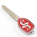Rotary13B1 Silvia Key Blank - Red Enamel with Chrome Details - Door/Ignition Key
